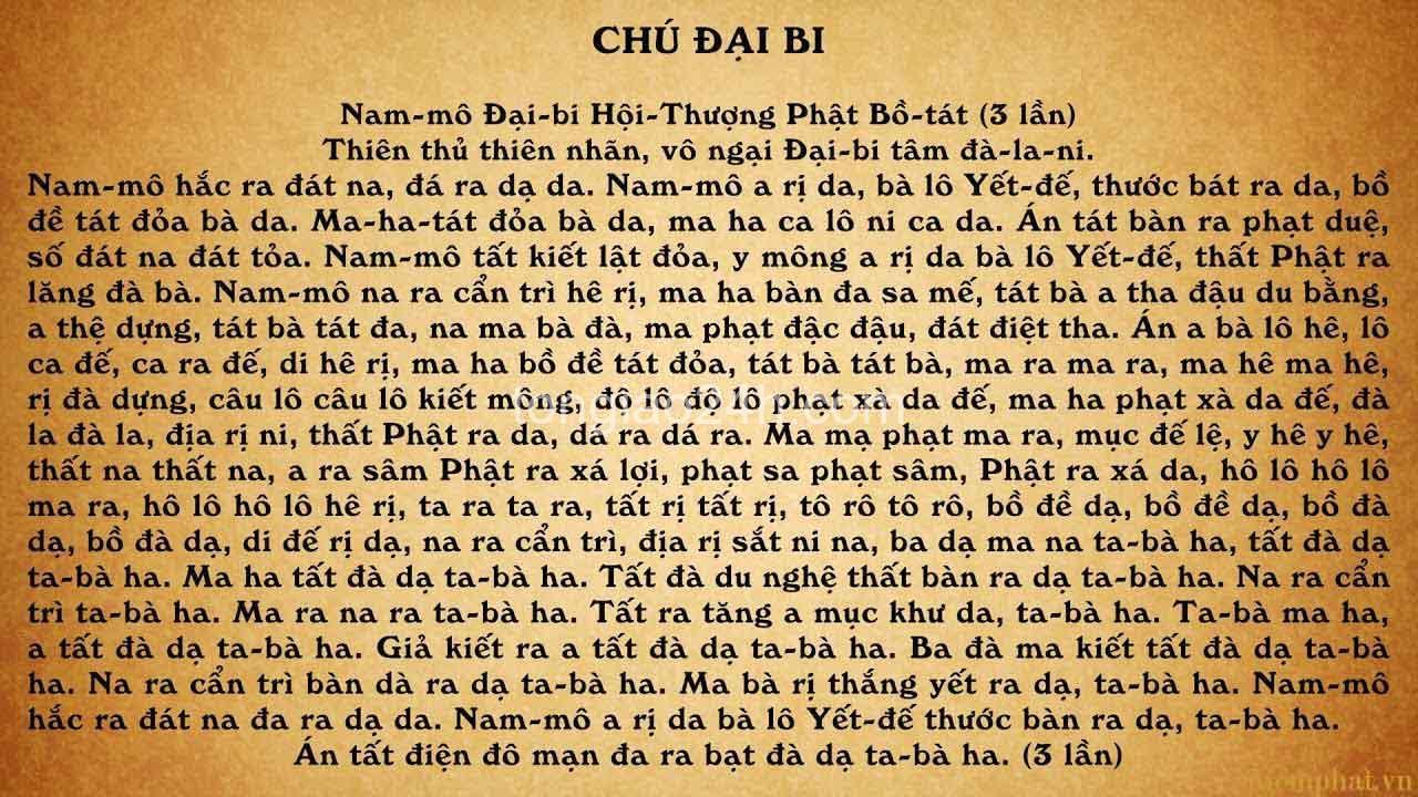 Đến Tháng Có Đọc Chú Đại Bi Không? - Luật Lệ Phật Giáo